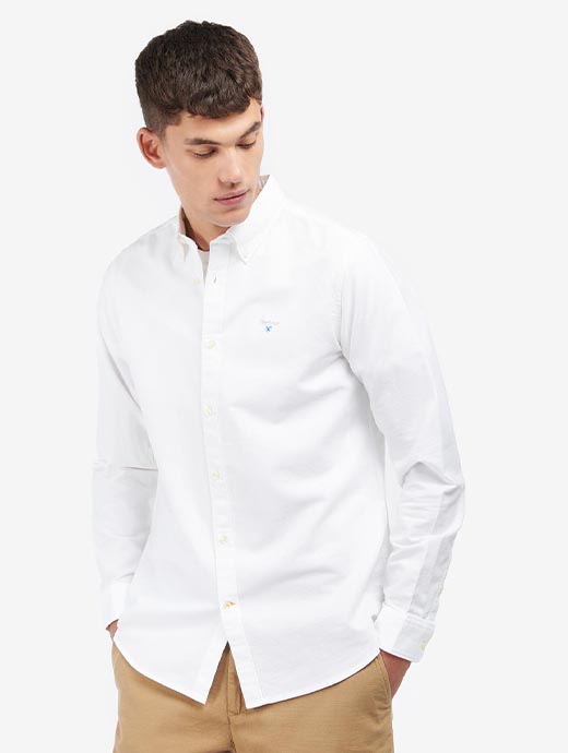 Barbour Men's Oxford Tailored Fit Shirt White 