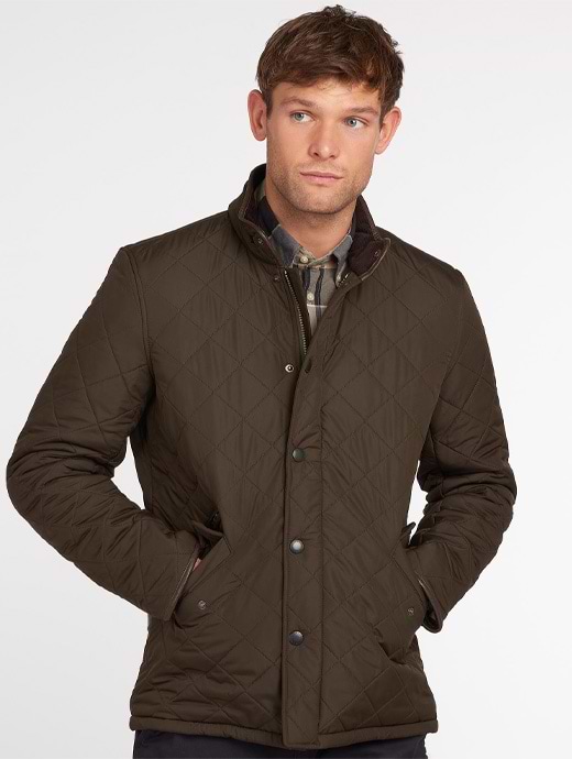 Barbour Men's Powell Quilted Jacket Olive