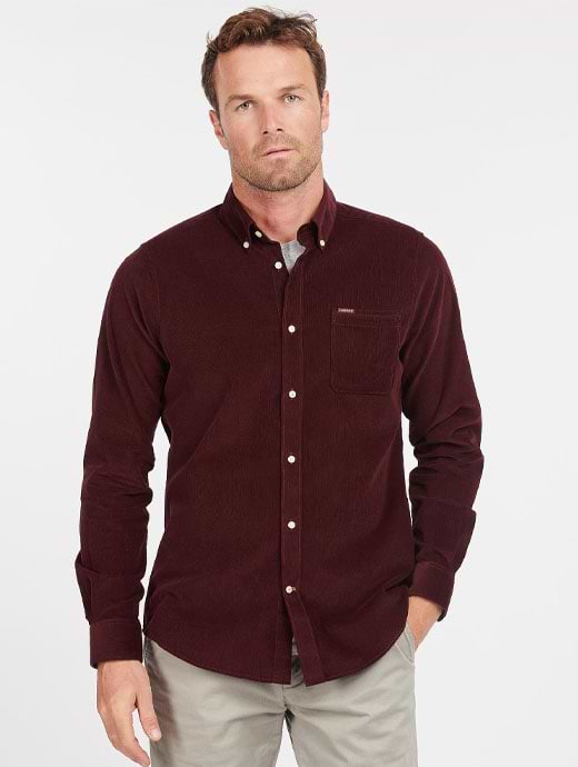 Barbour Men's Ramsey Tailored Fit Shirt Winter Red