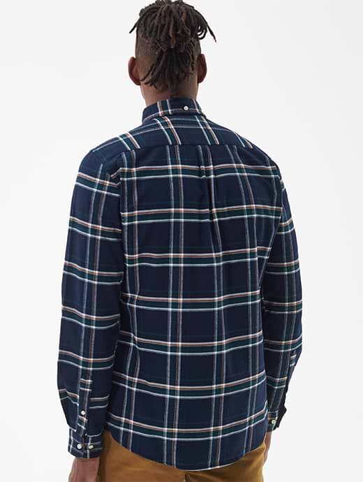 Barbour Men s Ronan Tailored Check Shirt Inky Blue
