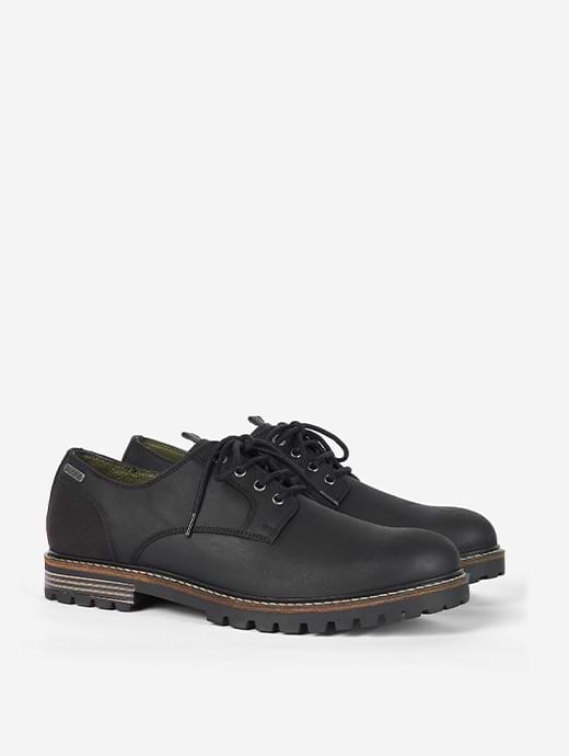 Barbour Men's Sandstone Derby Shoes Black 