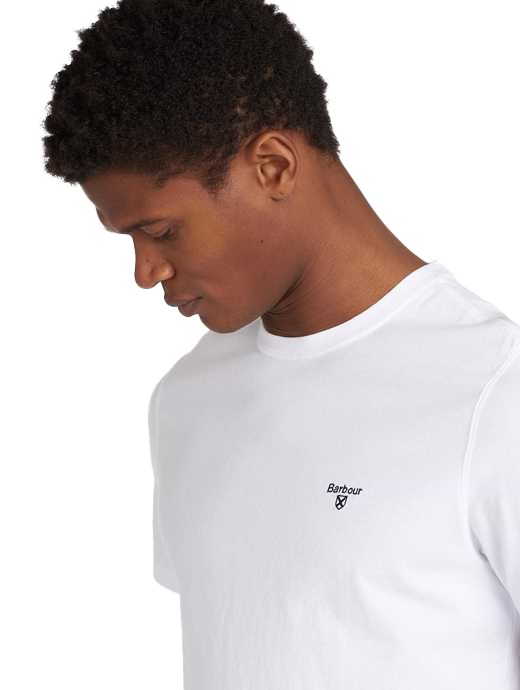Mens white barbour t shirt top