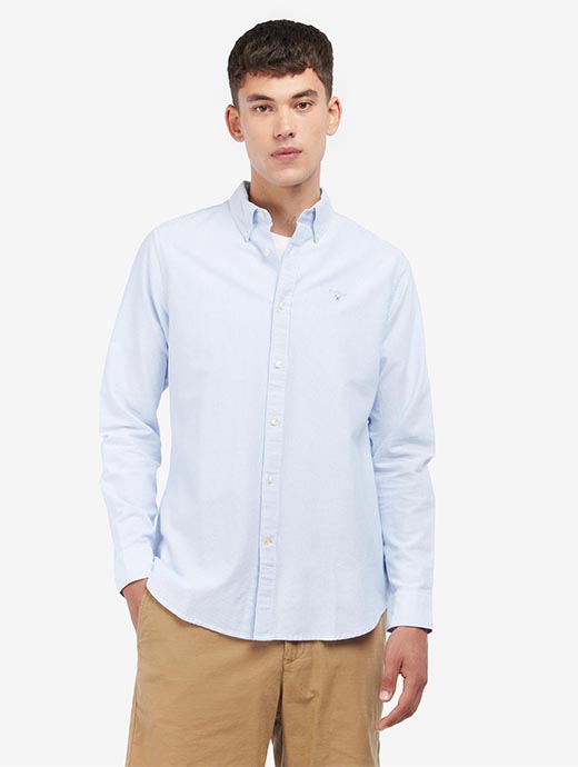 Barbour Men's Striped Oxtown Tailored Fit Shirt Sky Blue 