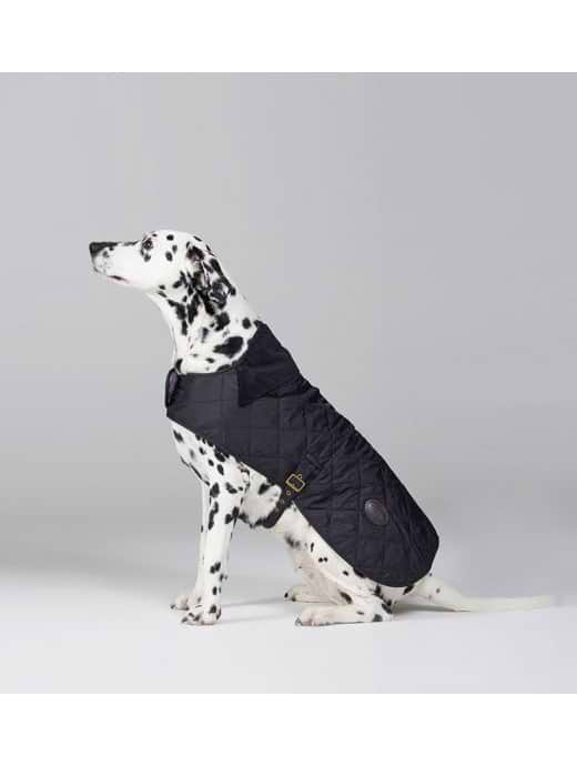 Barbour quilted dog coat black best sale