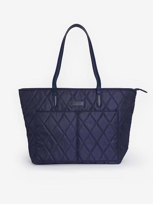 Barbour Quilted Tote Bag Navy