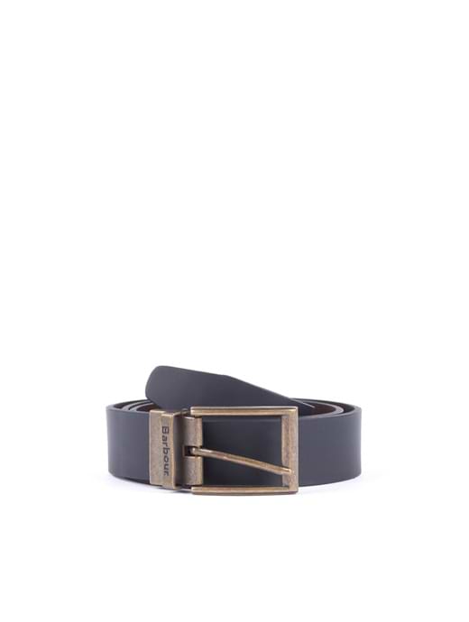 Barbour Reversible Leather Belt Gift Box Black