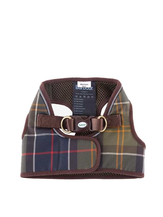 Barbour tartan dog harness outlet