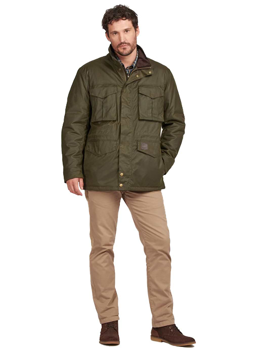 Barbour Watson Waxed Jacket Archive Olive