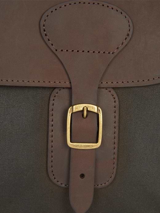 Barbour Wax Leather Briefcase Olive