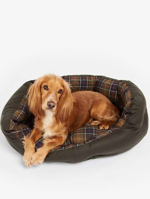 Barbour Wax/Cotton Dog Bed Classic/Olive