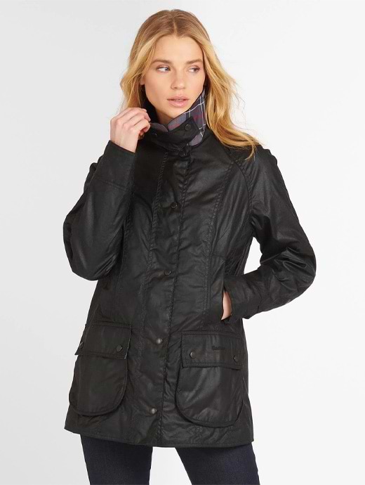 Barbour Beadnell Wax Jacket Black