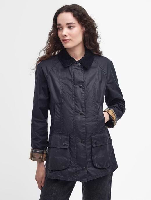 Barbour wool hotsell jacket womens navy
