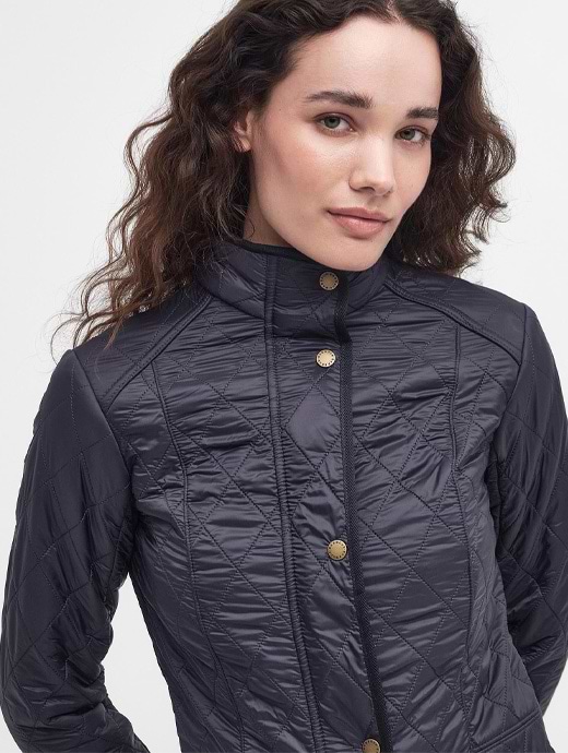 Barbour cavalry polarquilt navy deals