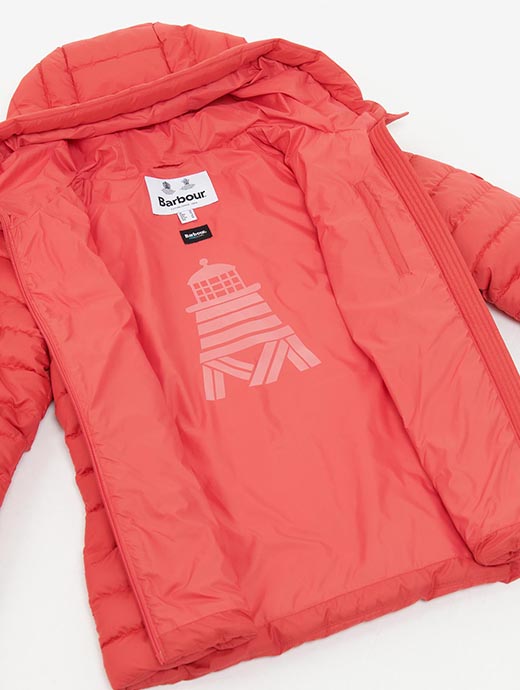 Barbour red on sale quilted jacket