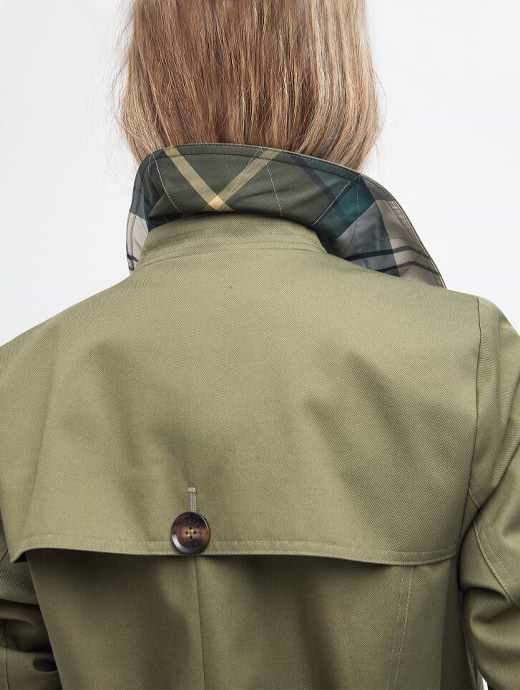 Barbour Women s Greta Showerproof Coat Burnt Olive Ancient Poplar