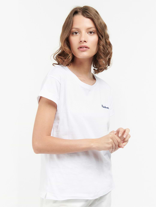 Barbour Women's Kenmore T-Shirt White/Navy
