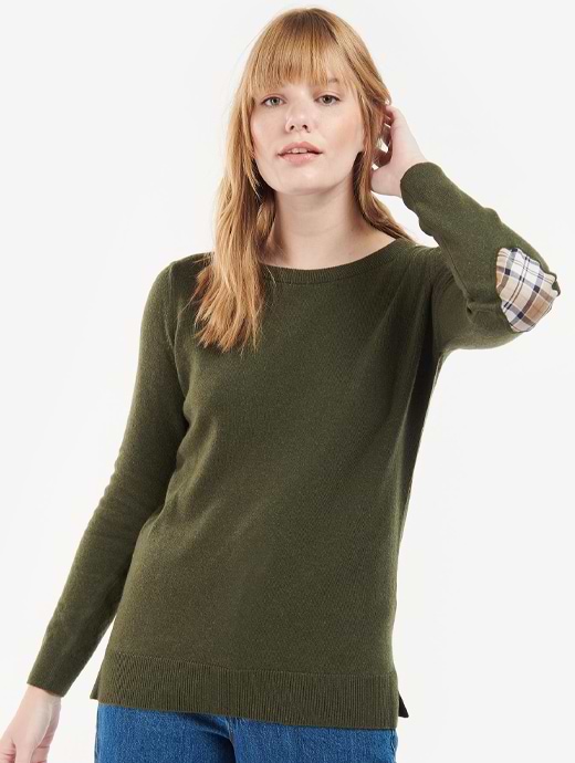Barbour jumper discount womens olive