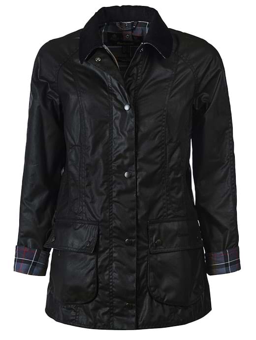 Barbour Beadnell Wax Jacket Black | Griggs