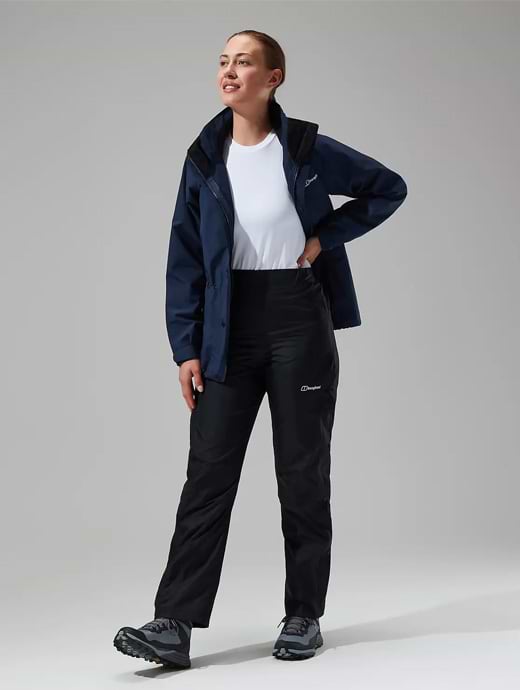 Berghaus Women's Deluge 2.0 Waterproof Trousers (Black) - Summits Outdoor