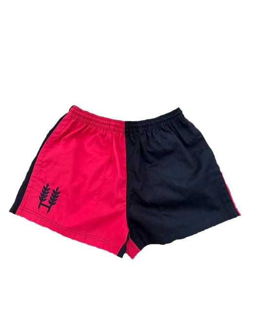 Hexby Unisex Harlequin Shorts Red/Black 