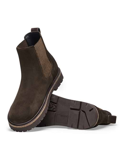 Birkenstock Women s Highwood Slip On Suede Leather Boot Regular Fit Mocha