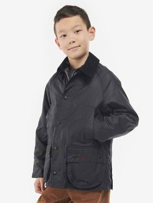 Barbour Boys Bedale Wax Jacket Navy