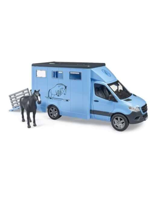Bruder MB Sprinter Animal Transporter with Horse