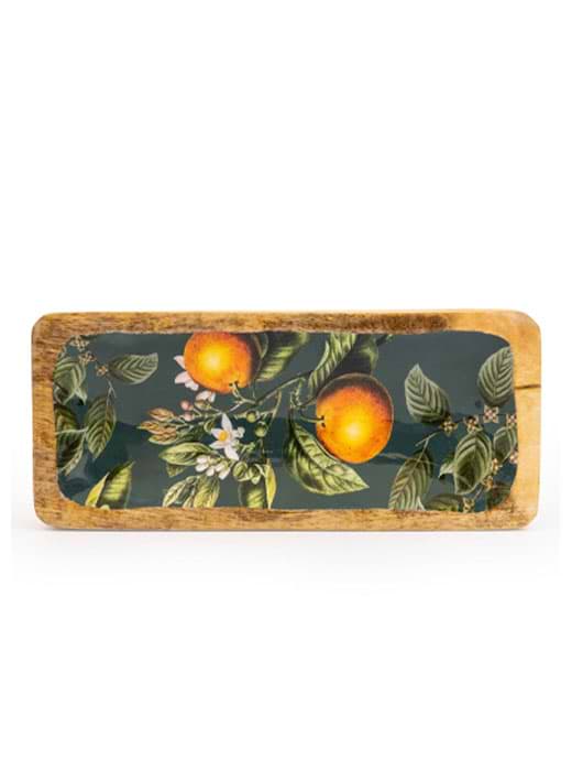 Candlelight Handcrafted Orange Blossom Mango Wooden Serving Platter 30.5cm
