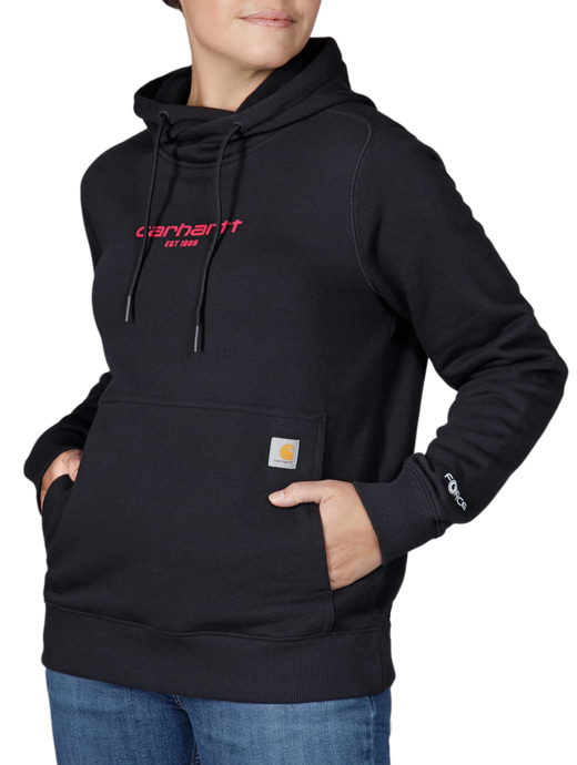 Carhartt Force Relaxed Fit Lightweight Graphic Hooded Sweatshirt Black