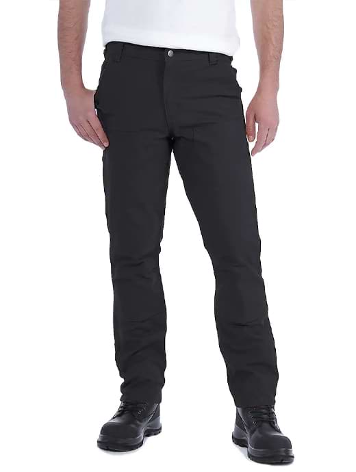 Carhartt Men's Rugged Flex Straight Fit Duck Double-Front Utility Work Pant Black