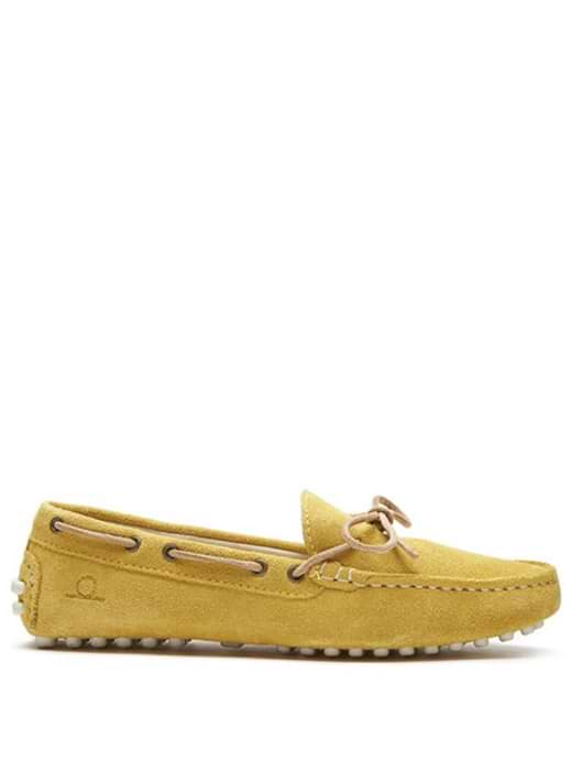 Chatham Women's Aria Suede Driving Moccasins Yellow