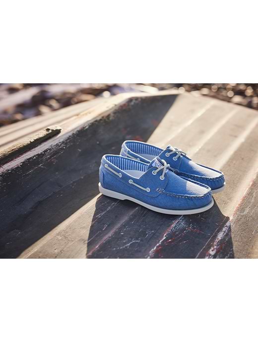 Chatham X Joules Women's Pippa Jetty Boat Shoe Blue