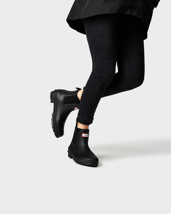 Paranafloden Hjemløs længst Hunter Women's Original Chelsea Boots Black | Griggs