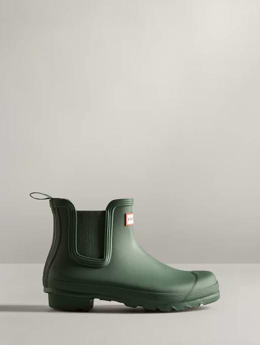 Hunter chelsea boots olive hot sale green