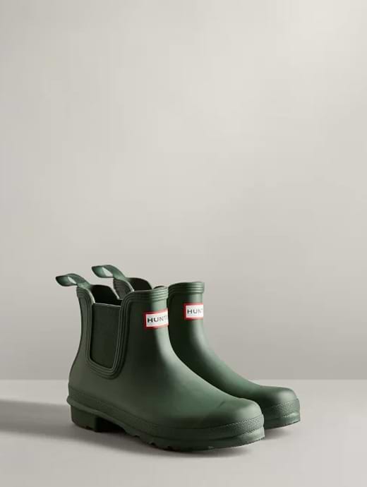 Hunter chelsea hot sale boots green