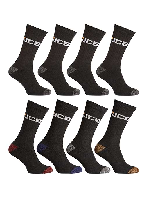 Cleversocks Men's  JCB Apparel Socks Bumper Pack of 8 