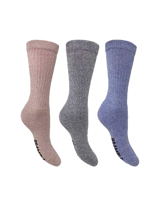 Cleversocks Bramble Women's All Terrain Socks 3 Pack Pink/Grey/Blue -UK 4-7