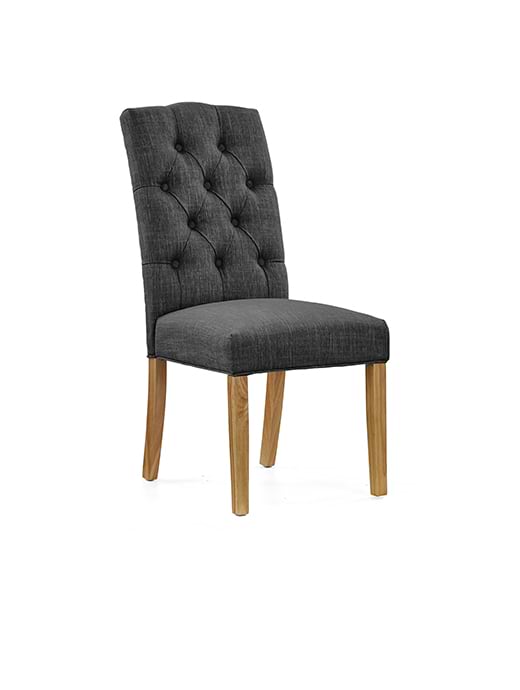 Burford Button Back Chair Charcoal