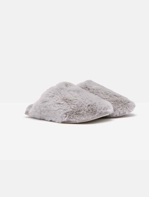 Fluffy mule clearance slippers uk