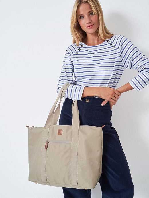 Crew Clothing Recycled Nylon Everyday Tote Bag Neutral