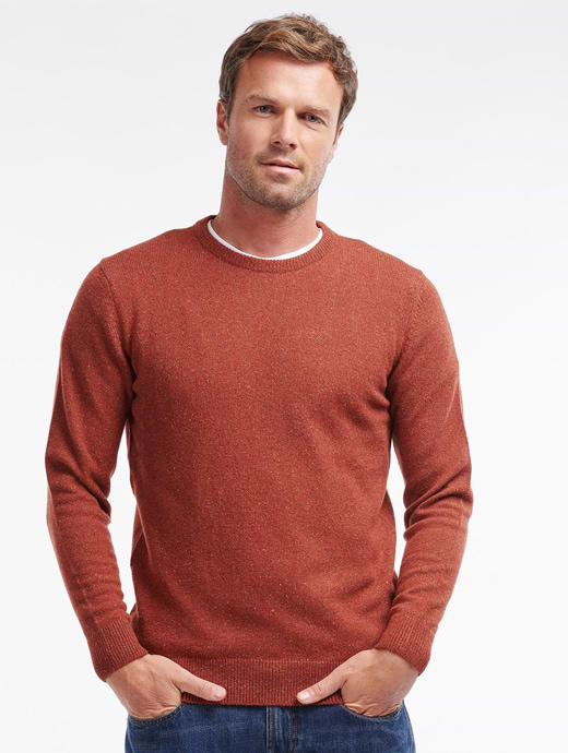 Mens red shop crew neck sweatshirt