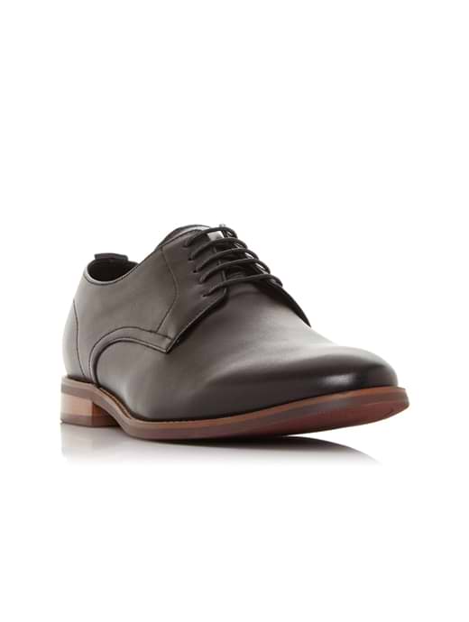 Dune London Men's Suffolks Leather Smart Gibson Shoes Brown
