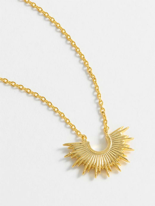 Estella Bartlett Half Sunburst Necklace Gold Plated 