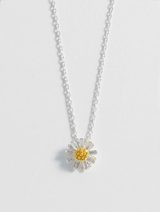 Estella Bartlett Wildflower Necklace Silver Plated 