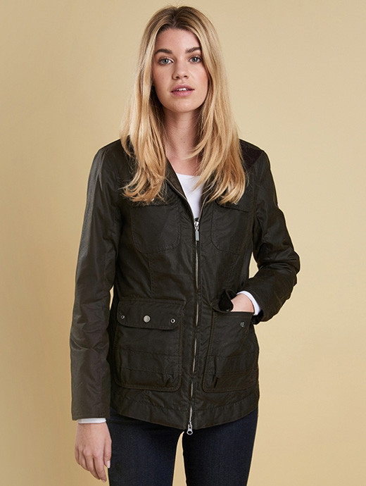 Barbour Filey Wax Jacket Olive