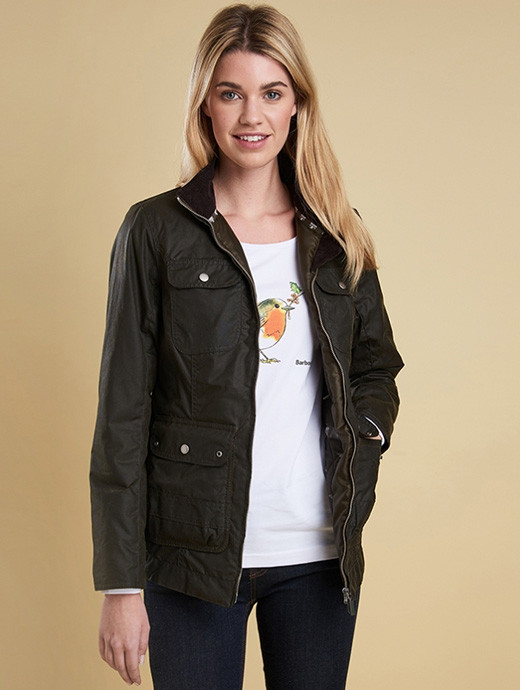 Barbour Filey Wax Jacket Olive