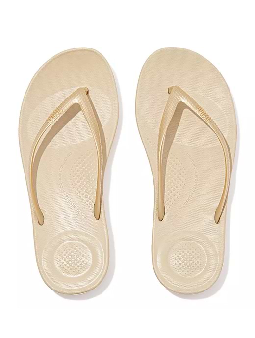 Fitflop Iqushion Ergonomic Flip Flops Gold