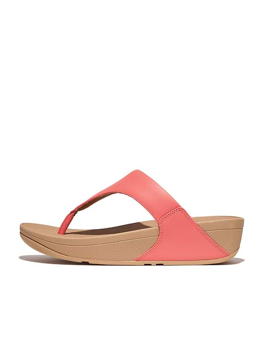 Fitflop Women's Lulu Leather Toepost Rosy Coral 