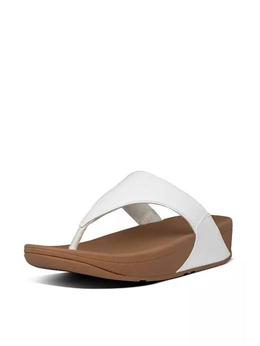 Fitflops Lulu Leather Toe Post Sandals White