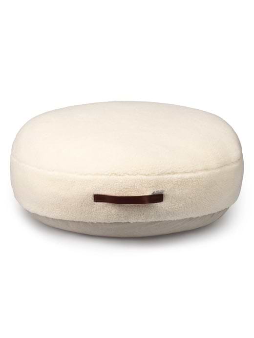 Chalk Giant Round Cushion Cream Sherpa